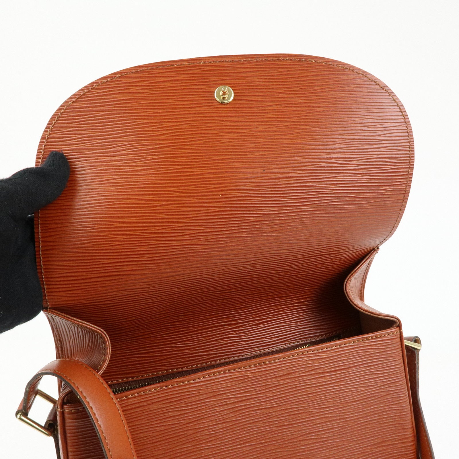 Louis Vuitton Epi Saint Cloud Shoulder Bag Kenya Brown M52193