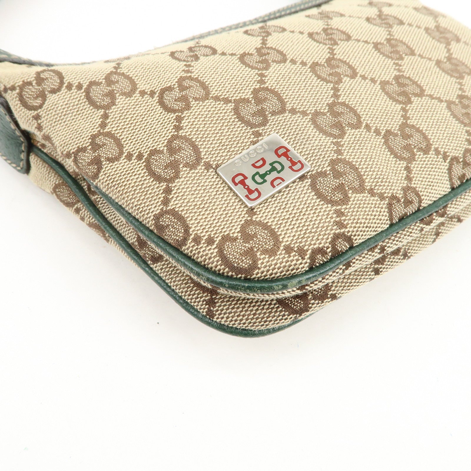 GUCCI Sherry GG Canvas Leather Shoulder Bag Hand Bag Beige 145813