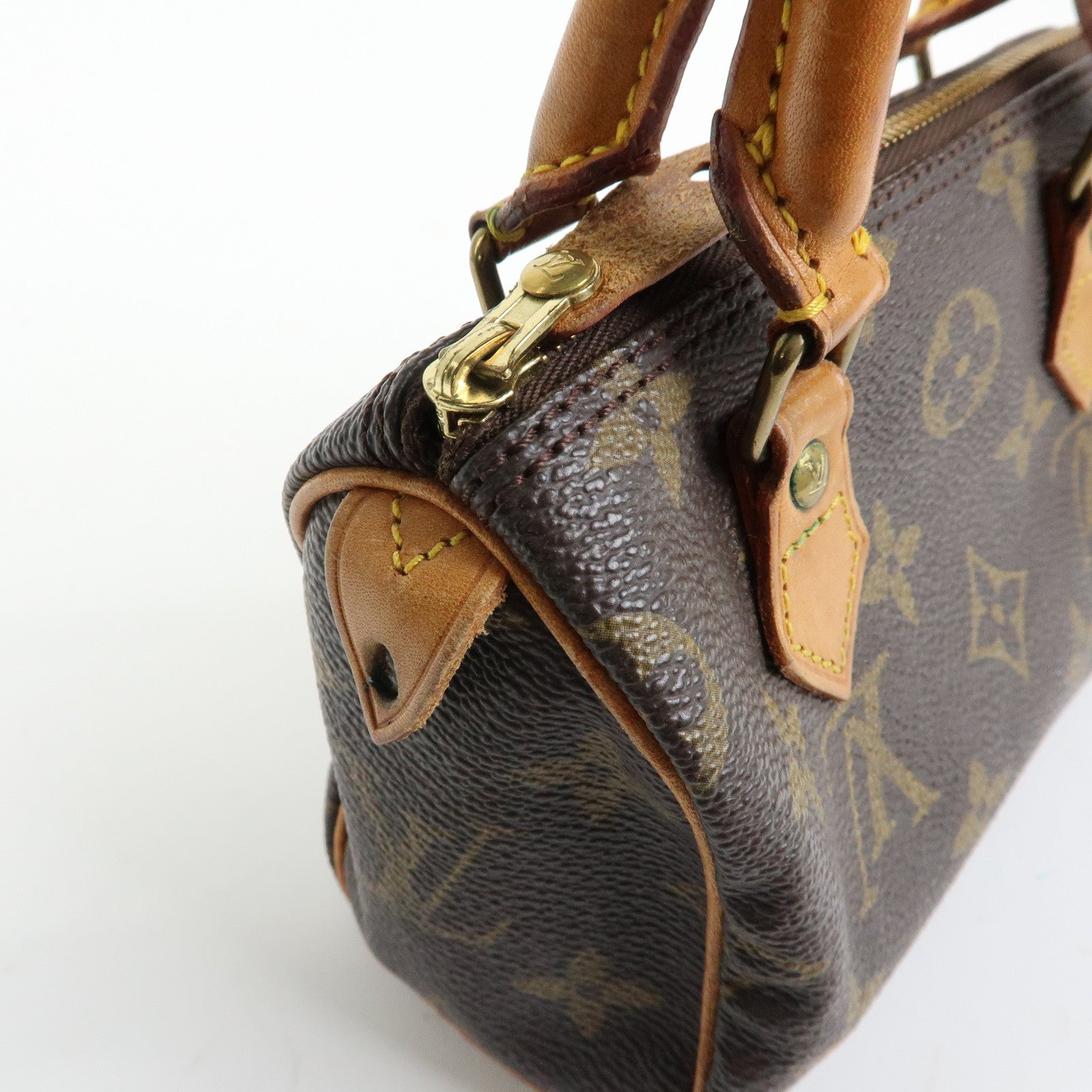 Louis Vuitton Monogram Mini Speedy & Strap Hand Bag Brown M41534