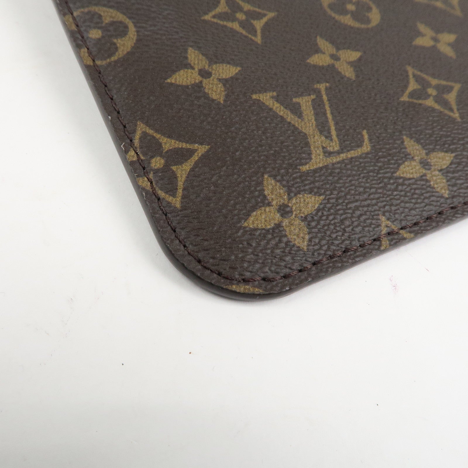 Louis Vuitton Monogram Pouch For Neverfull MM Brown Fuchsia Used