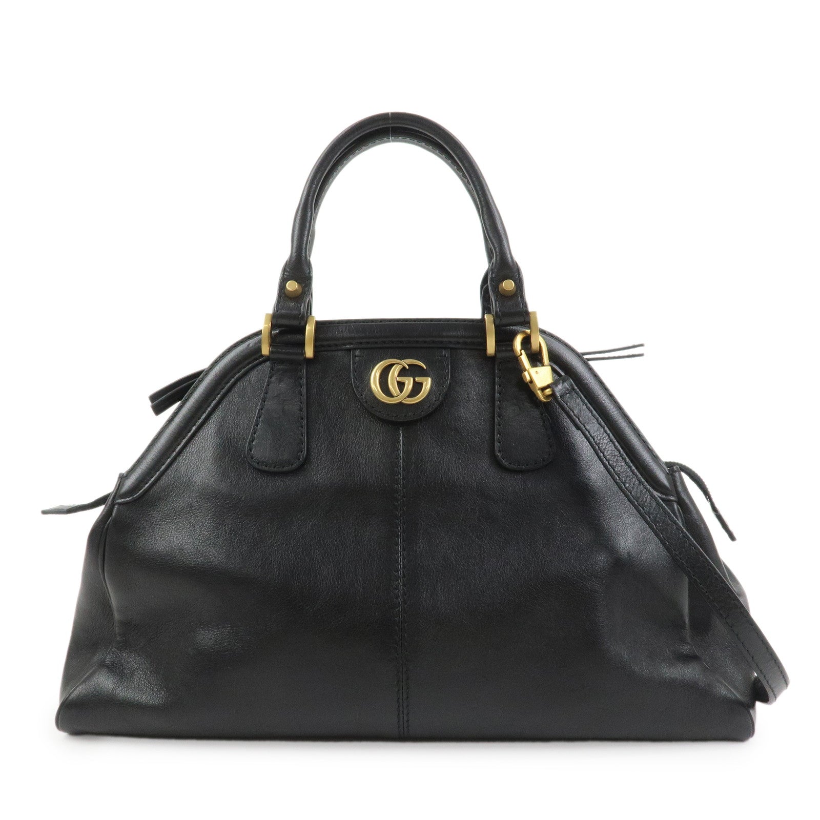 GUCCI GG Marmont Leather 2Way Shoulder Bag Hand Bag Black 516459