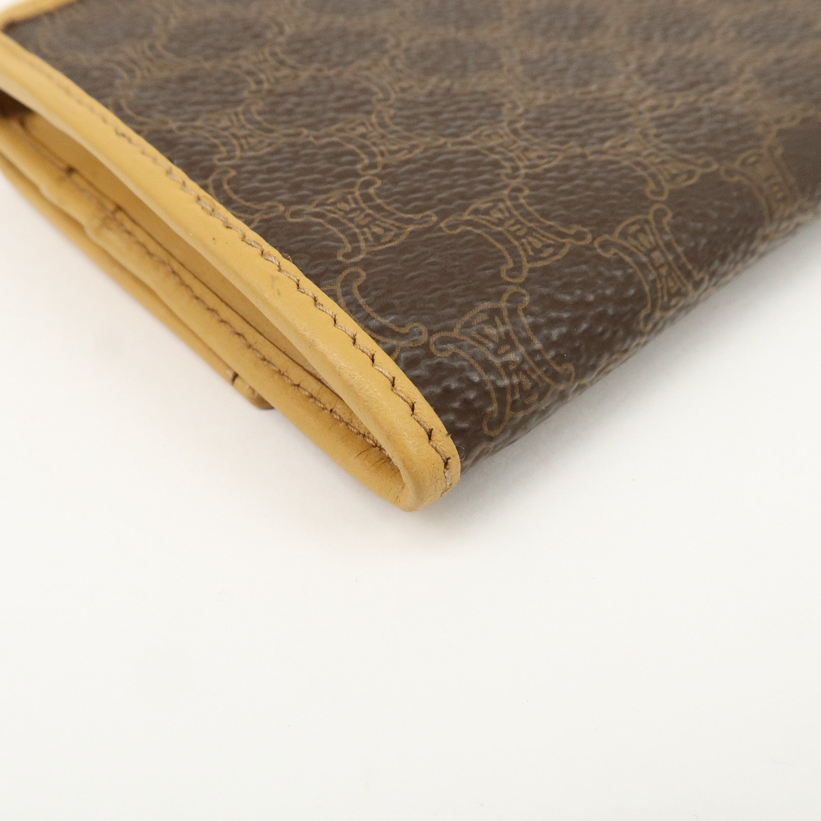 CELINE Macadam PVC Leather Long Wallet Brown