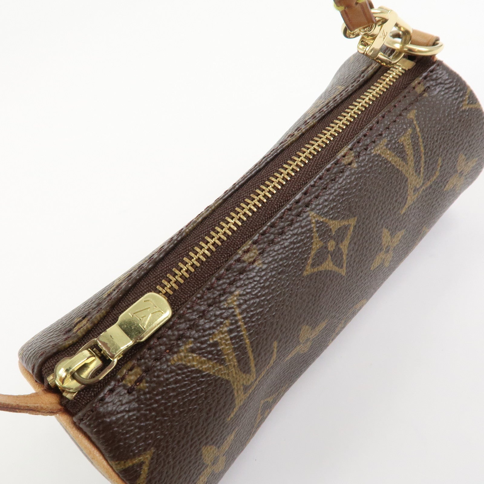 Louis Vuitton Monogram Set of 2 Mini Pouch for Papillon Bag Brown