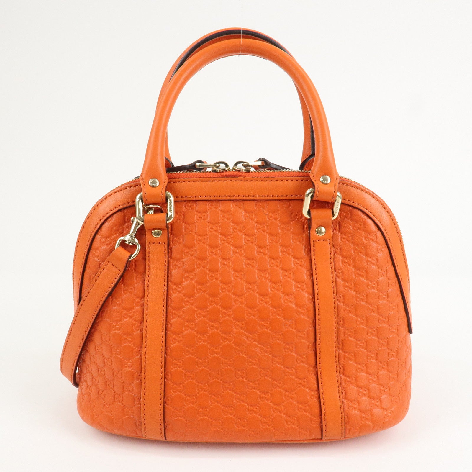 GUCCI Micro Guccissima 2Way Hand Bag Shoulder Bag Orange 449654