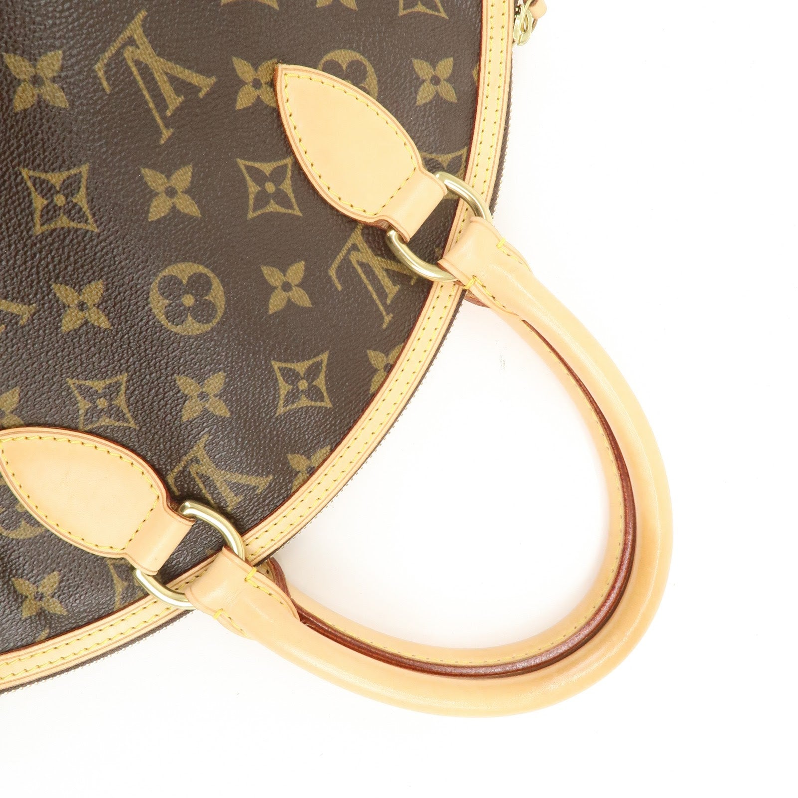 Louis Vuitton Monogram Lockit Hand Bag Brown M40102