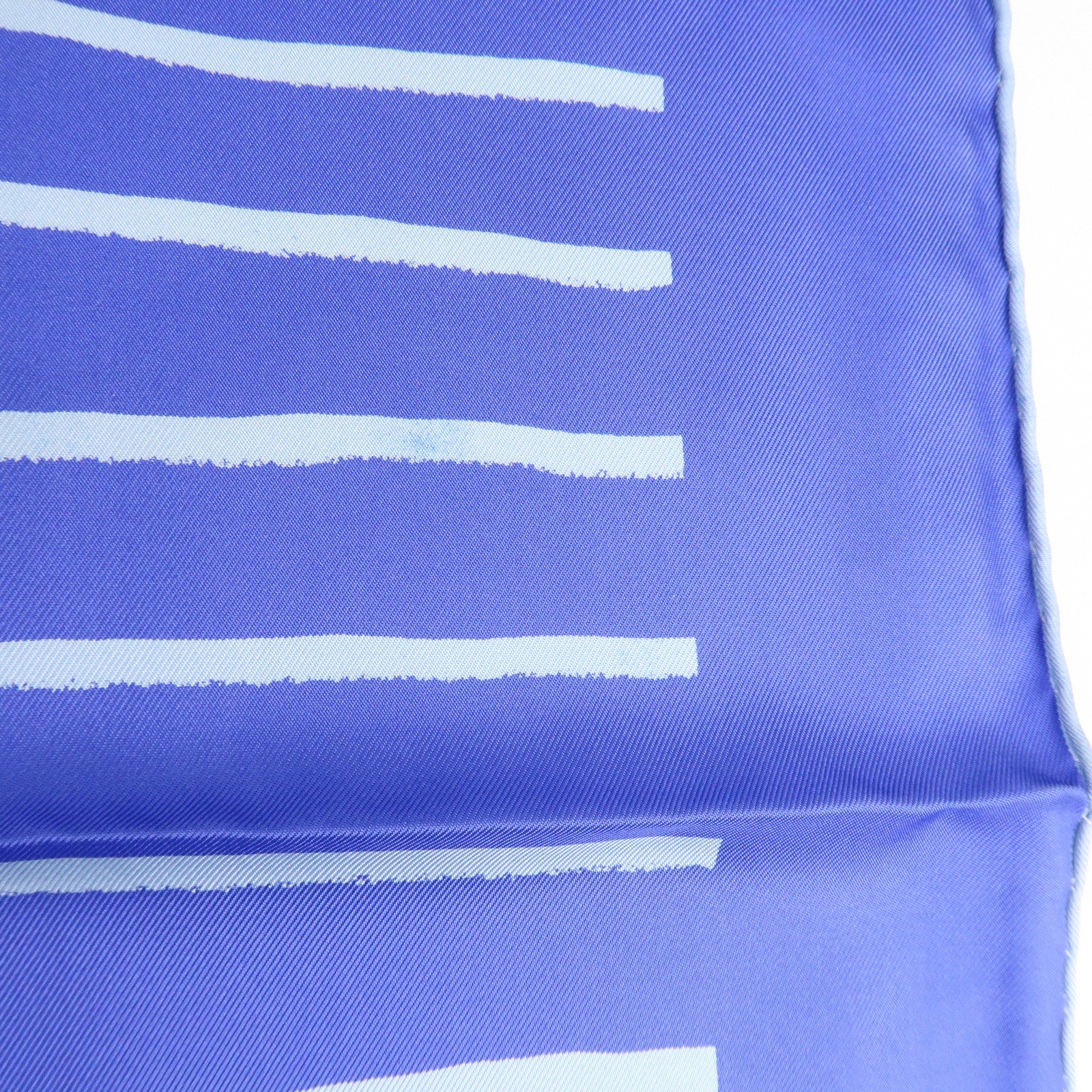 HERMES Carre 90 Silk 100% Scarf MEDITERRANEE Blue Used