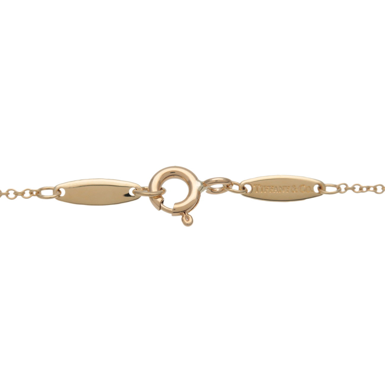 Tiffany & Co By The Yard 1P Diamond Necklace K18 750YG Yellow Gold