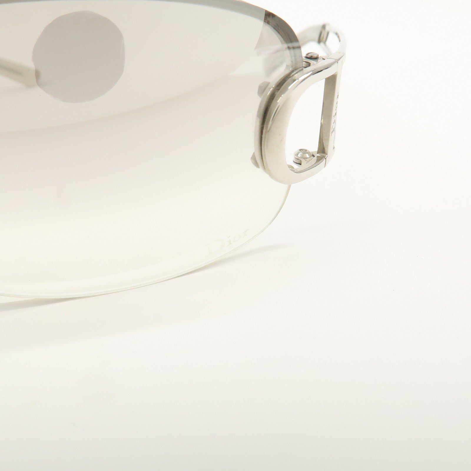 Christian Dior Clear Metal Sunglasses Silver YB7V2 61□14 127