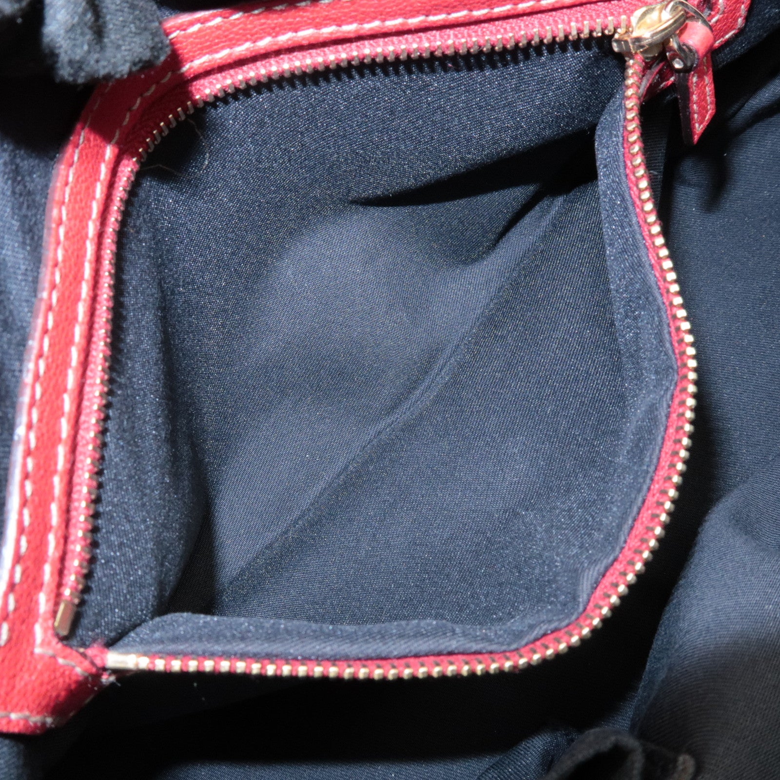 GUCCI Sherry Leather Chain Shoulder Bag Red 152462 Used