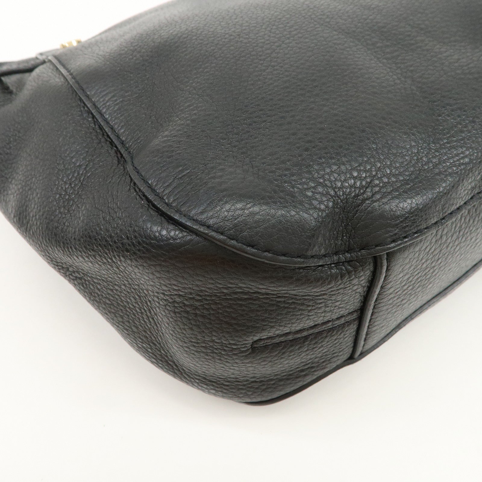 MICHAEL KORS Logo Leather 2Way Bag Hand Bag Shoulder Bag Black