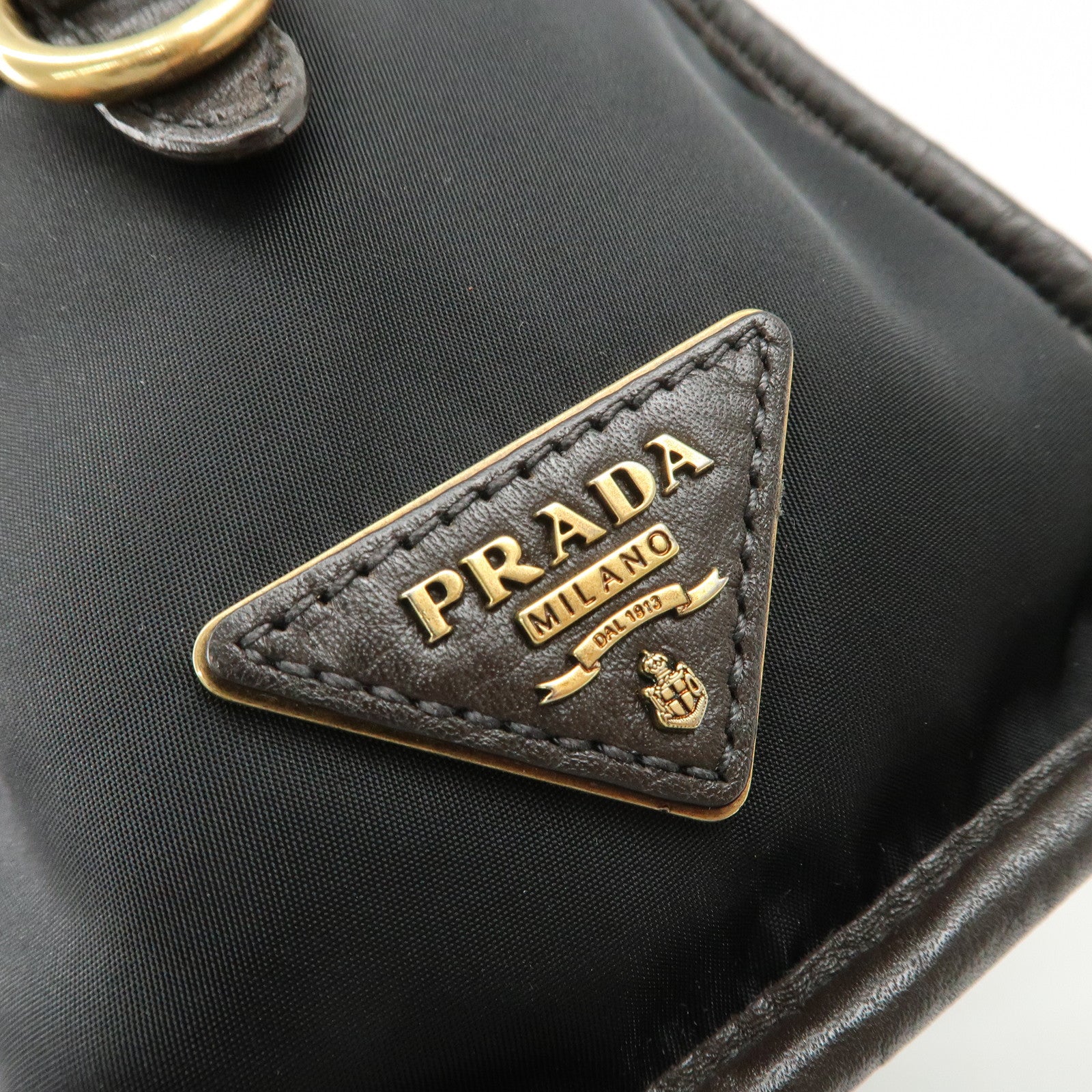PRADA Nylon Jacquard Leather 2Way Bag Boston Shoulder Bag BL0769