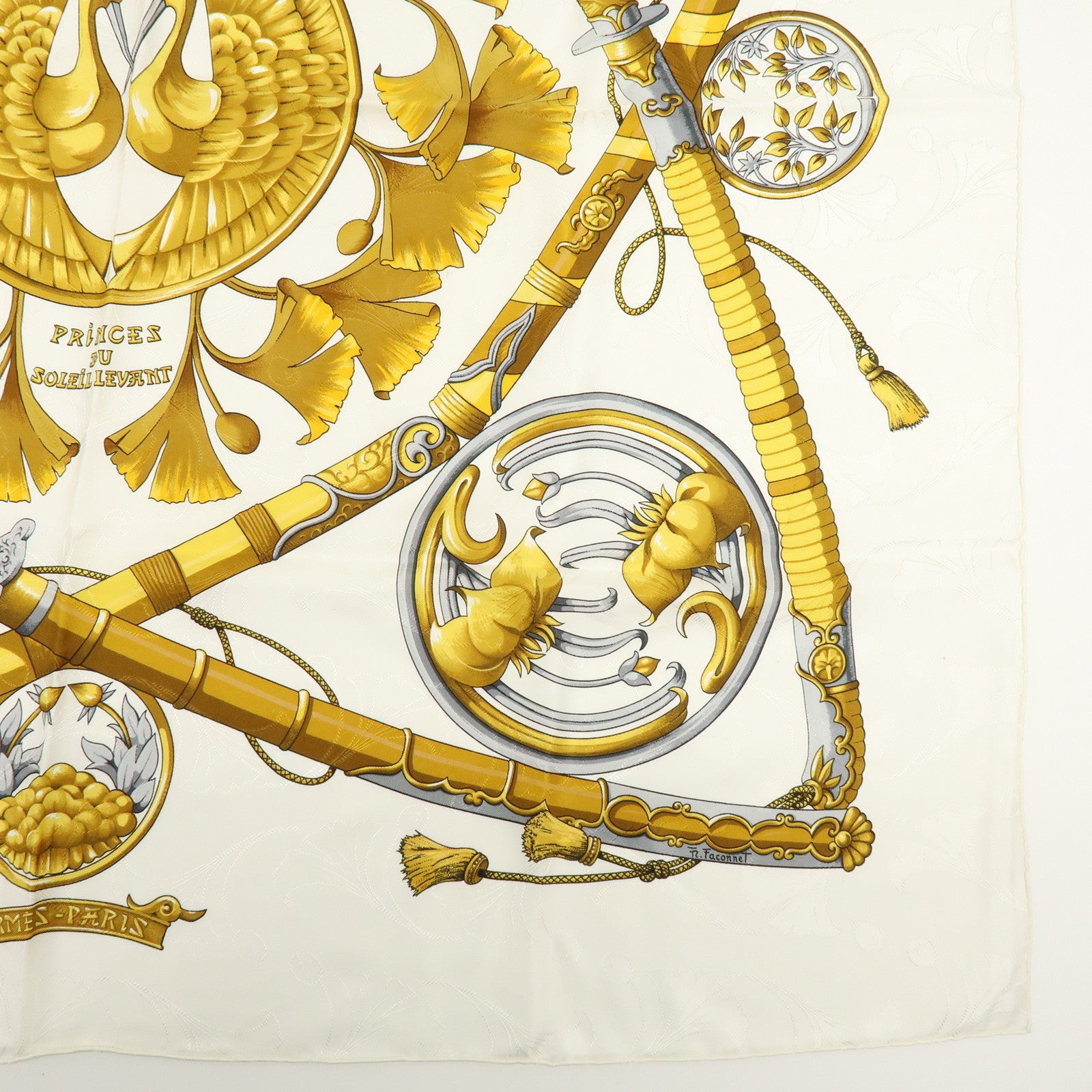 HERMES Carre 90 Silk 100% Scarf DAIMYO PRINCES DU SOLEIL LEVANT