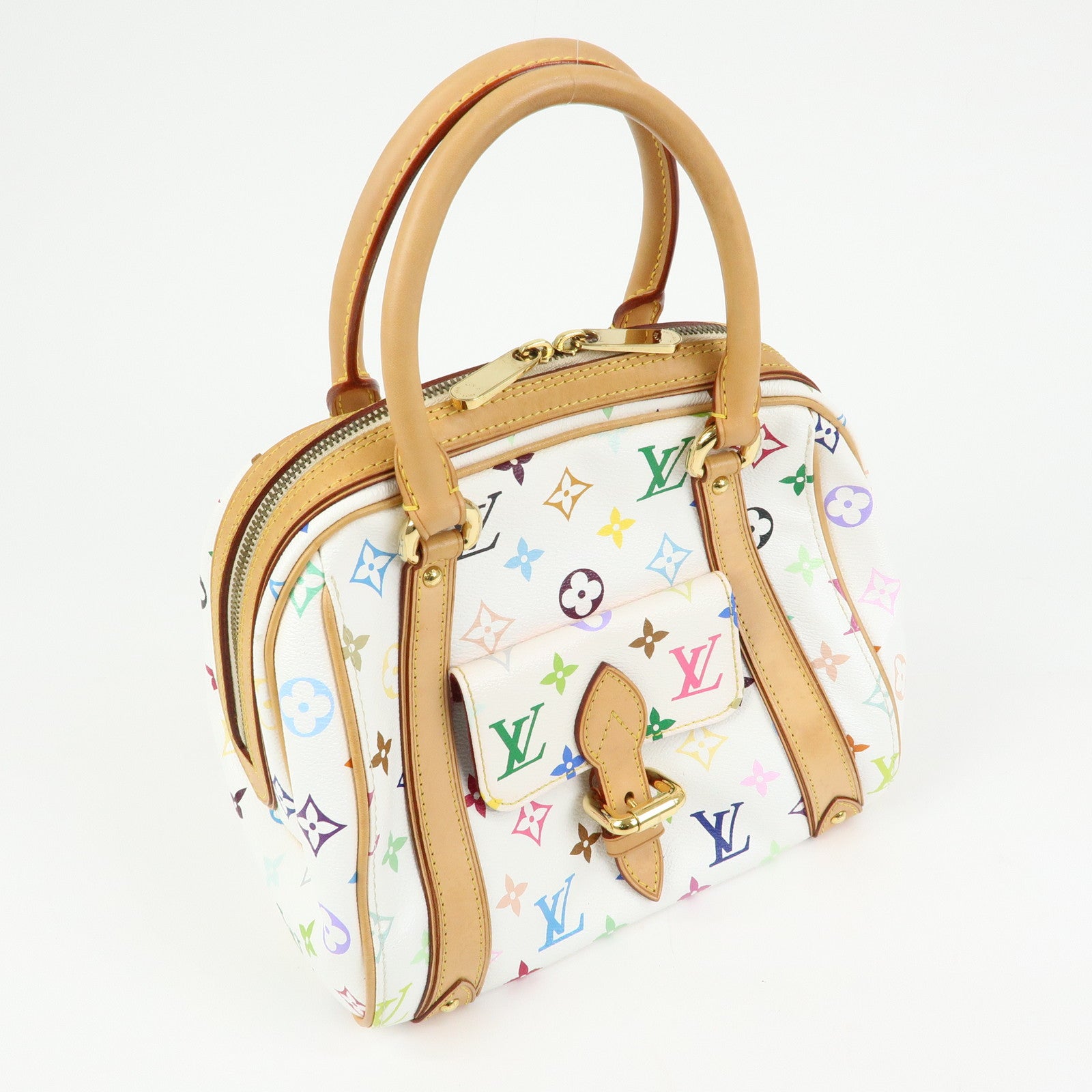 Louis Vuitton Monogram Multicolor Priscilla Hand Bag Blanc M40096