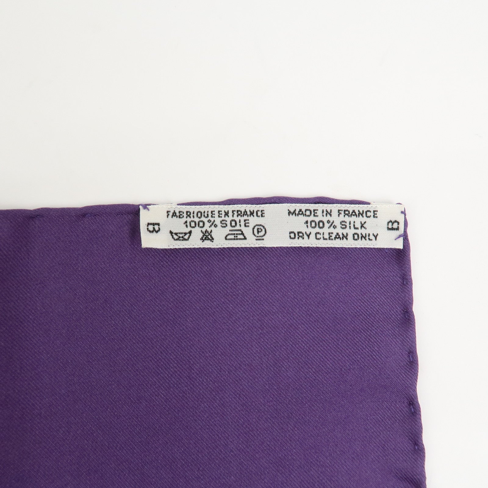 HERMES Carre 90 Silk 100% Scarf QALAMDAN Purple Orange