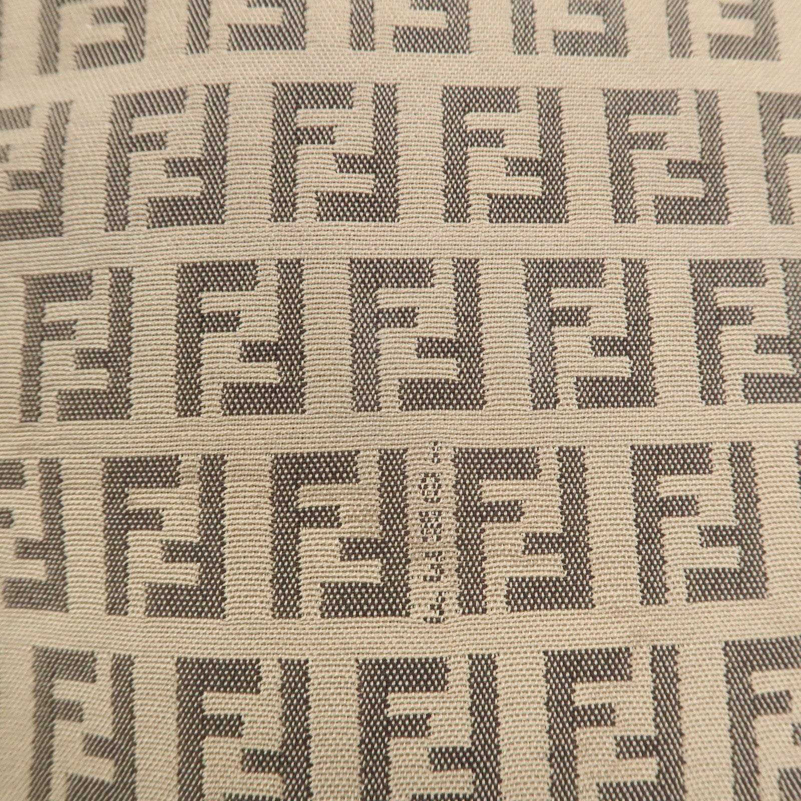 FENDI Zucchino Canvas Leather Shoulder Bag Crossbody Bag 8BT047