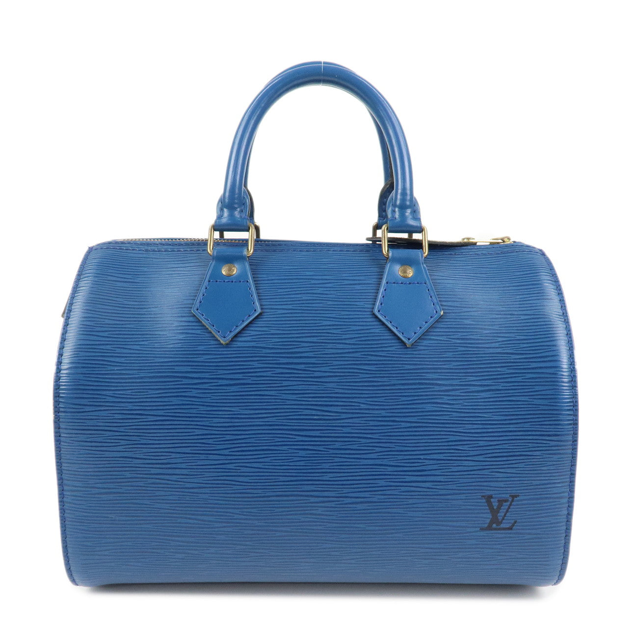 Louis Vuitton Epi Speedy 25 Hand Bag Boston Bag Toledo Blue M43015