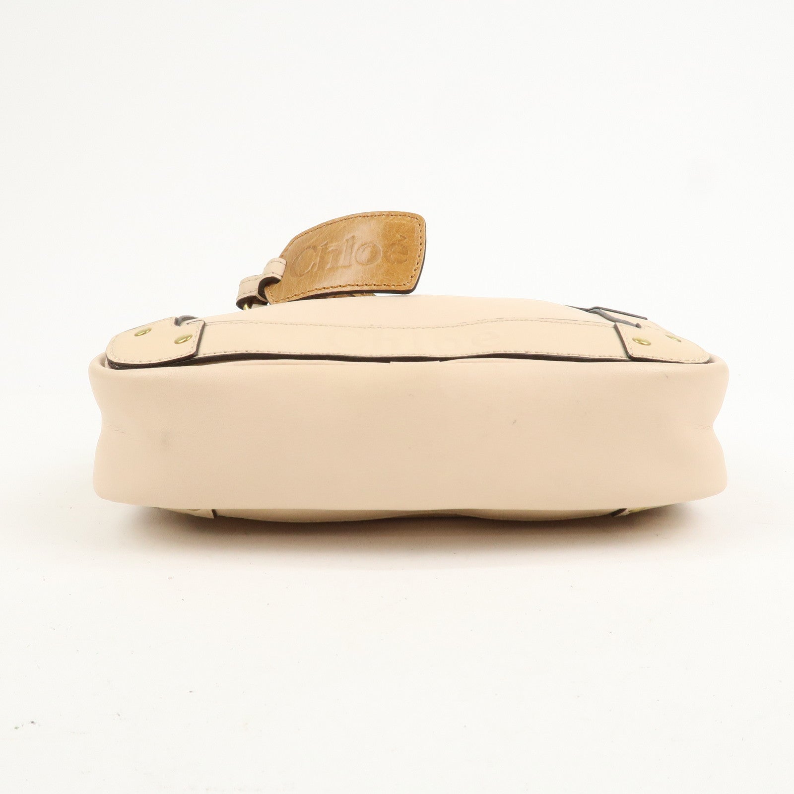 Chloe Eden Leather Tassel Shoulder Bag Pink Beige