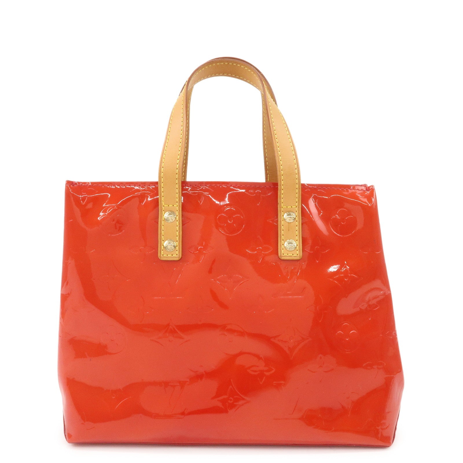 Louis Vuitton Monogram Vernis Lead PM Hand Bag Rouge M91088