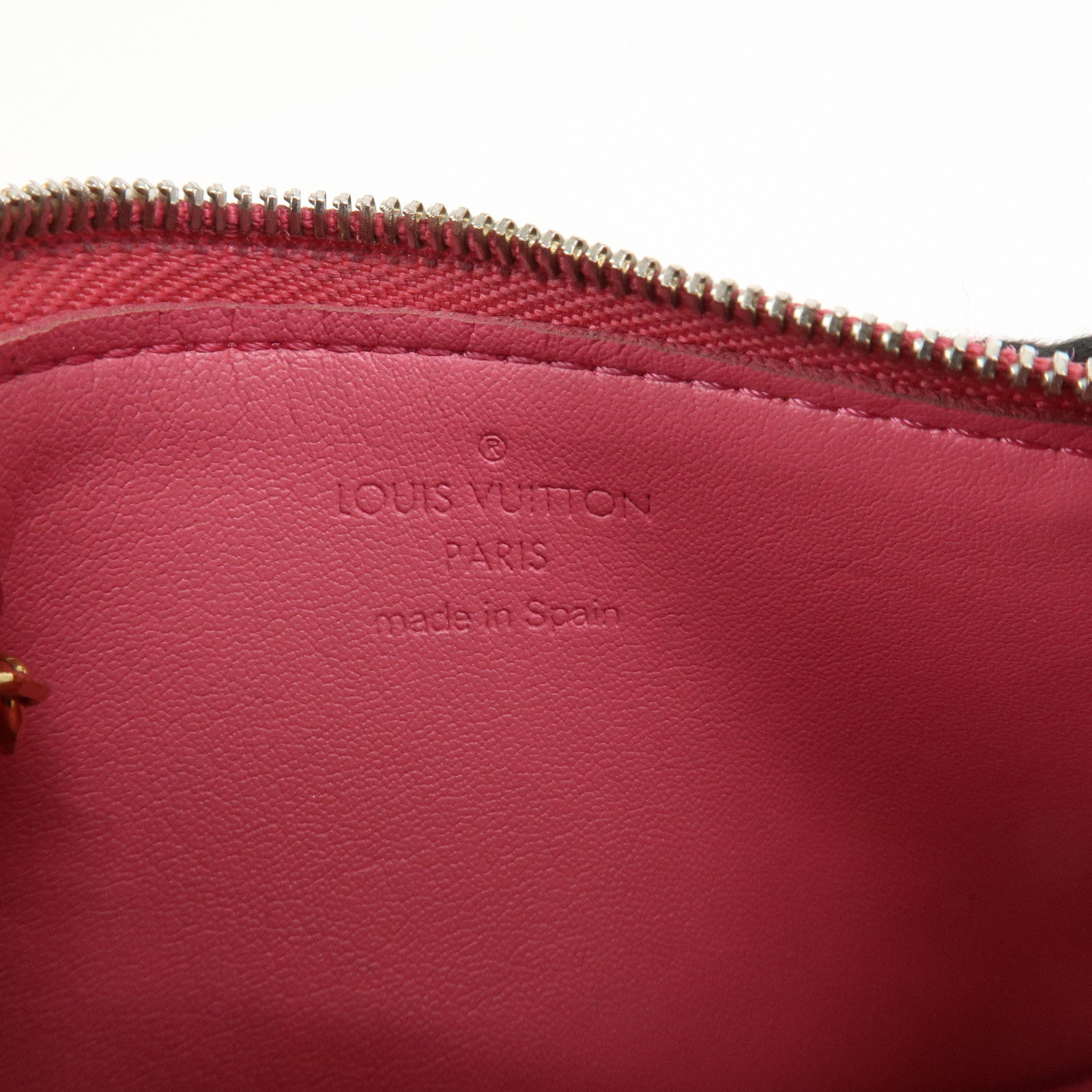 Louis Vuitton Monogram Vernis Pochette Cles Coin Case Pink M9144F