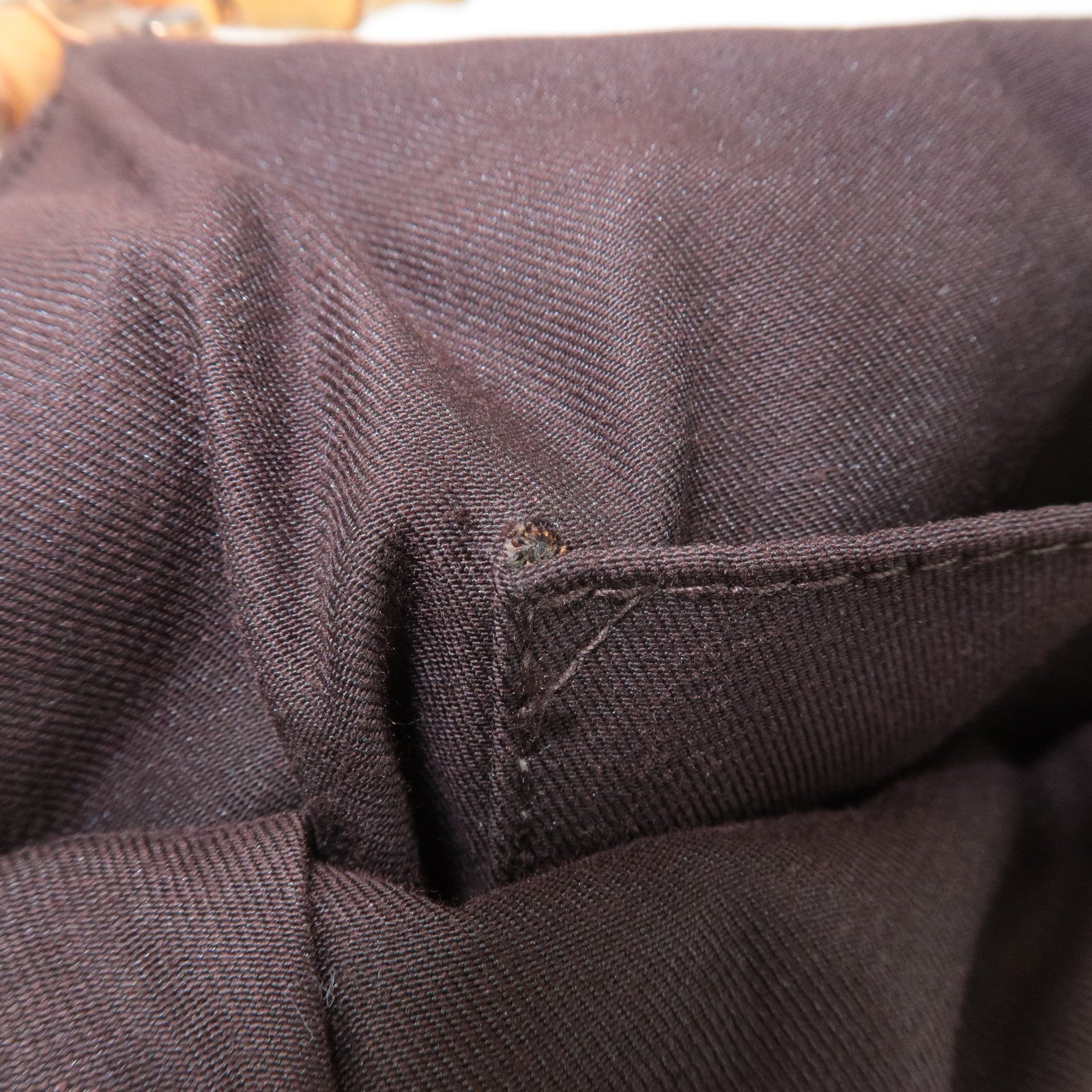 GUCCI Bamboo Studs Leather Tote Bag Hand Bag Ivory 124297 Used