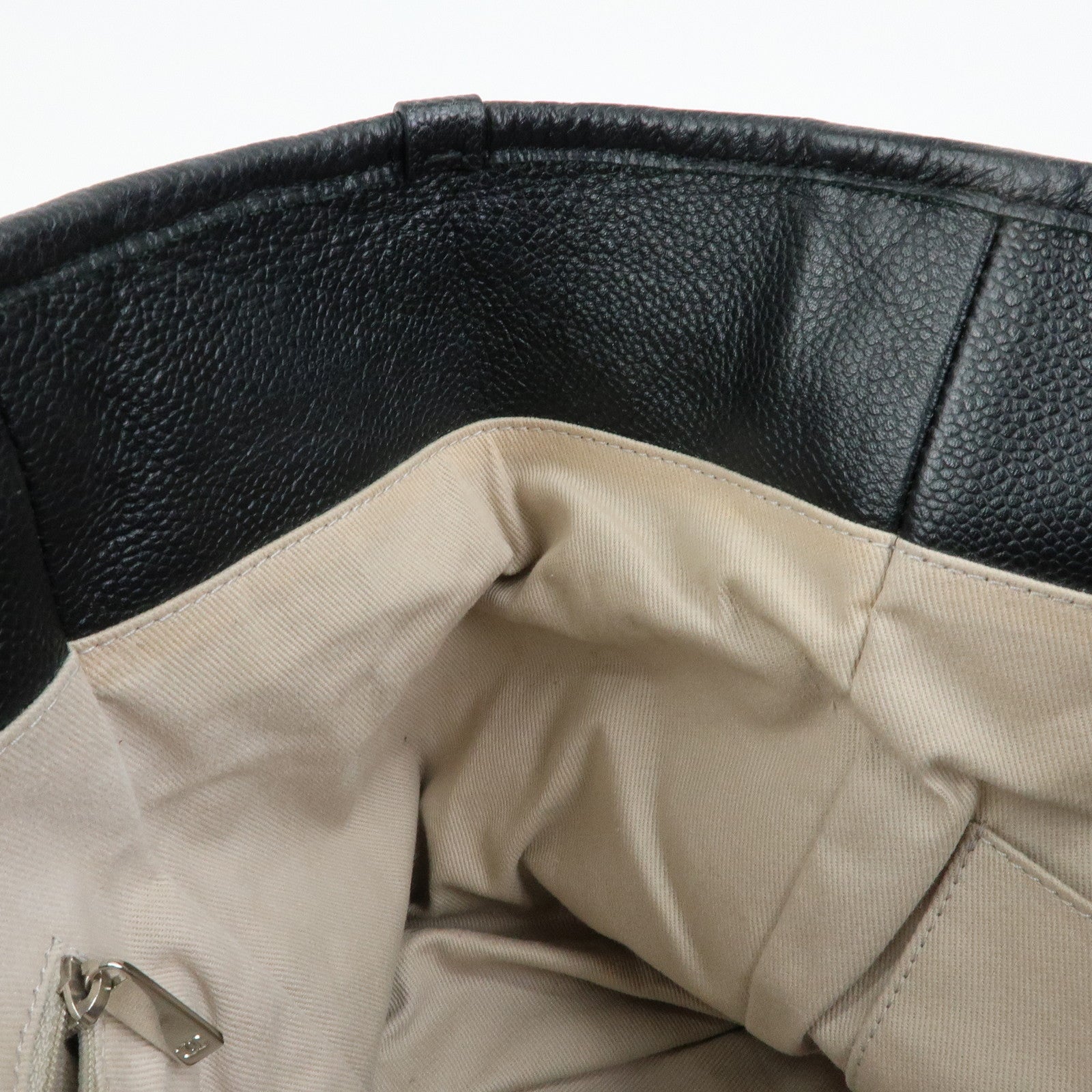 CHANEL Deauville GM Caviarskin Leather 2Way Tote Bag Black A66941