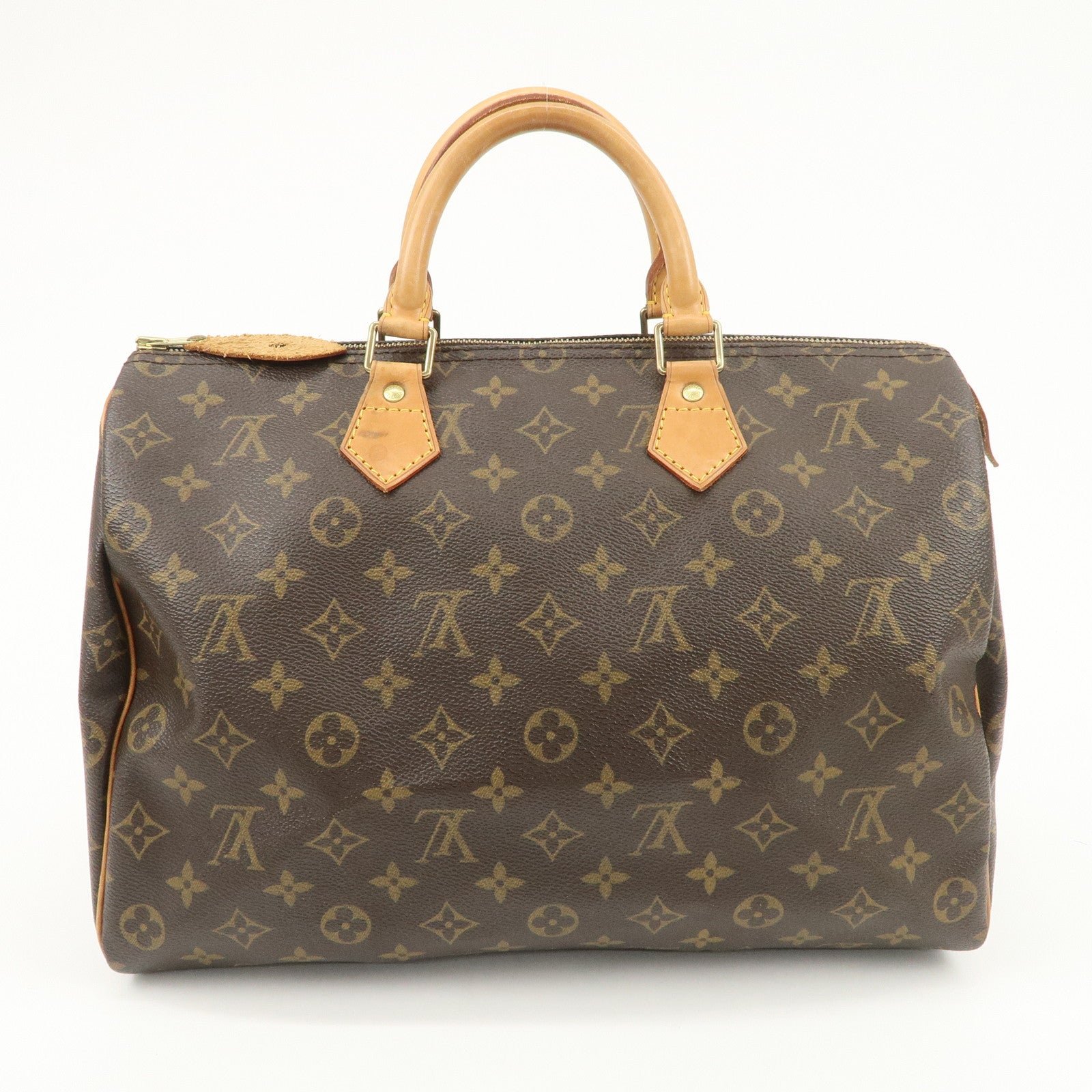 Louis Vuitton Monogram Speedy 35 Boston Bag Brown M41524