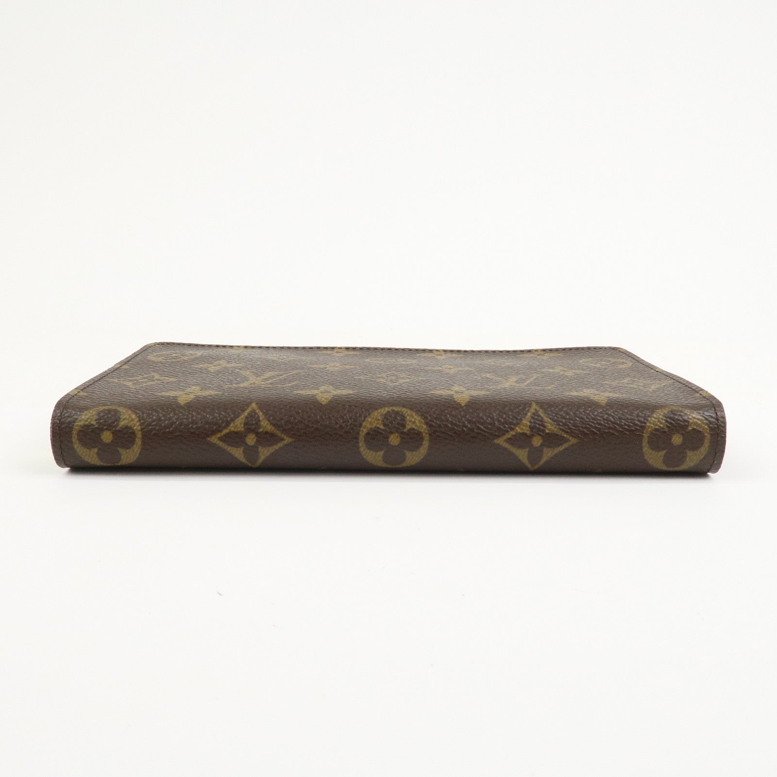 Loius Vuitton Monogram Porte Monnaie Zip Long Wallet Brown M61727