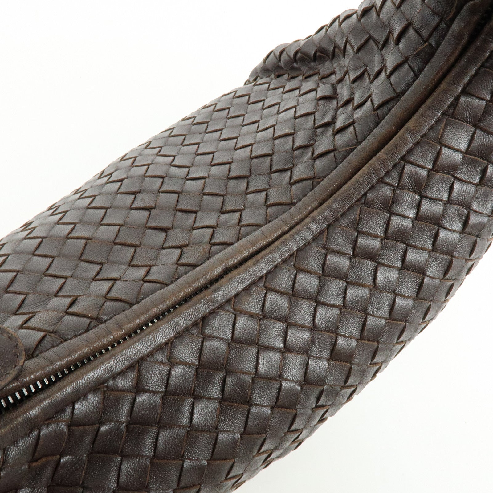 BOTTEGA VENETA Hobo Intrecciato Leather Shoulder Bag Brown 232499