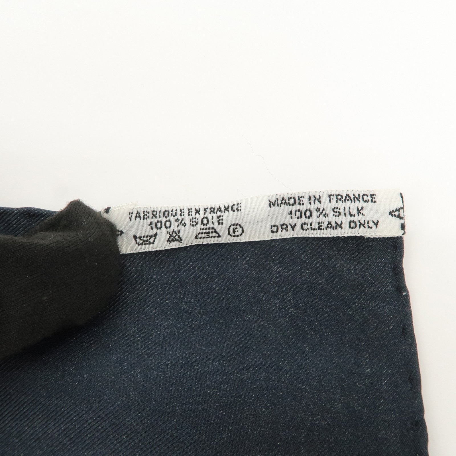 HERMES Carre 90 Silk 100% LES RUBANS DU CHEVAL Scarf Black