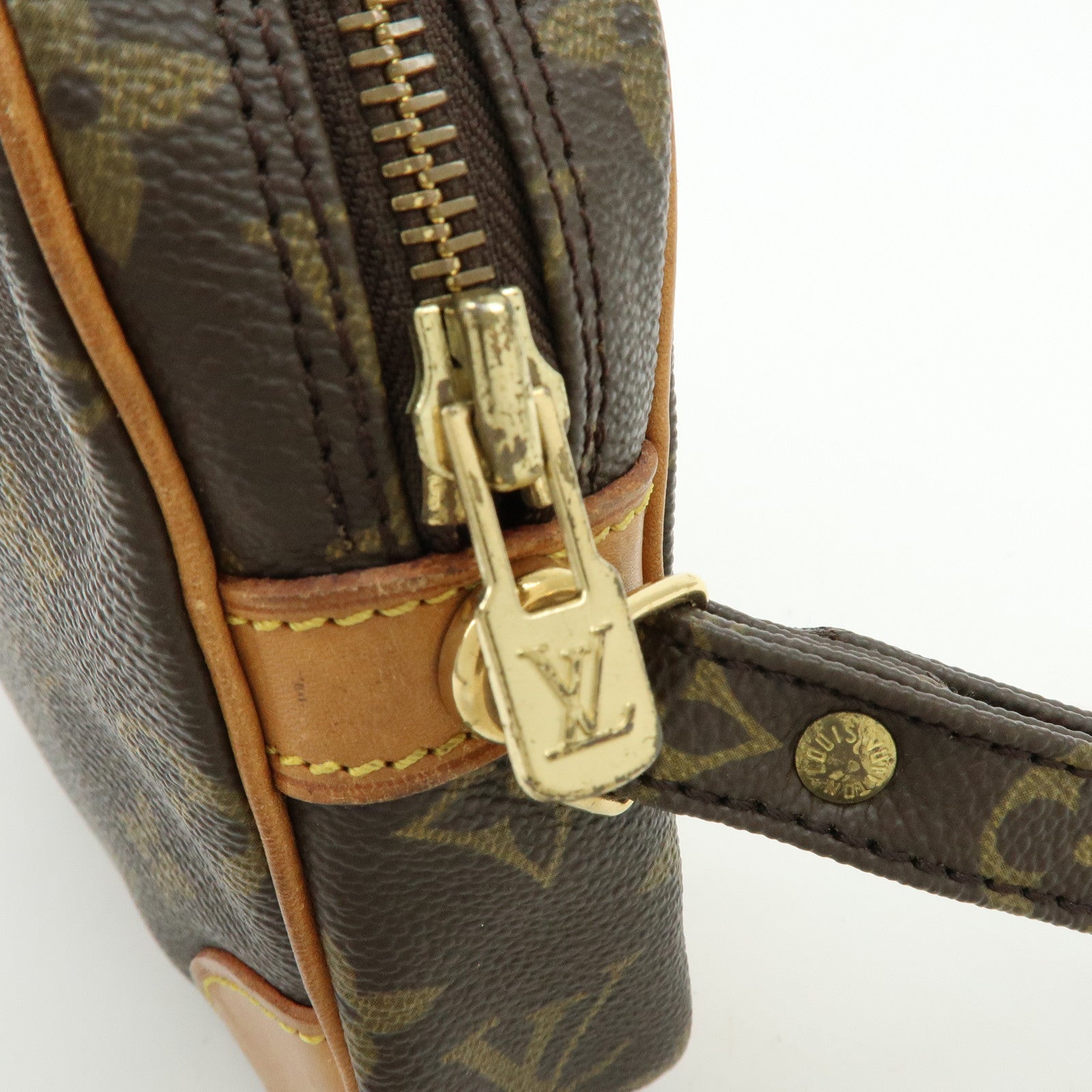 Louis Vuitton Monogram Marly Dragonne GM Clutch Bag Brown M51825