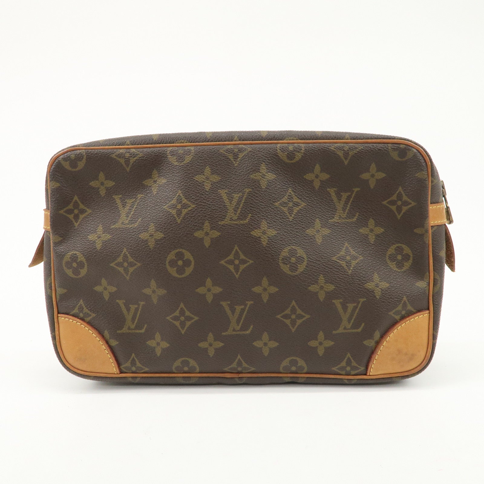 Louis Vuitton Monogram Compiegne 28 Pouch Clutch Bag Brown M51845
