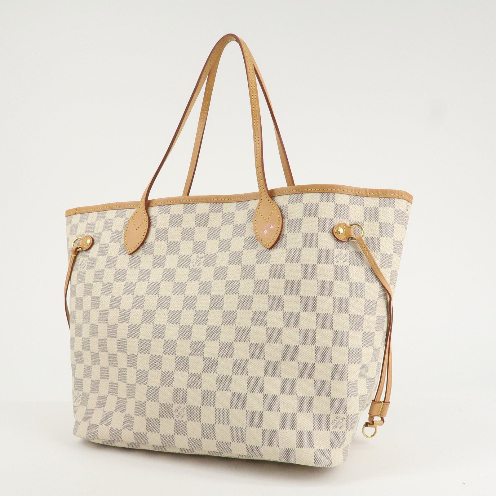 Louis Vuitton Damier Azur Neverfull MM Rose Ballerine N41605 Used