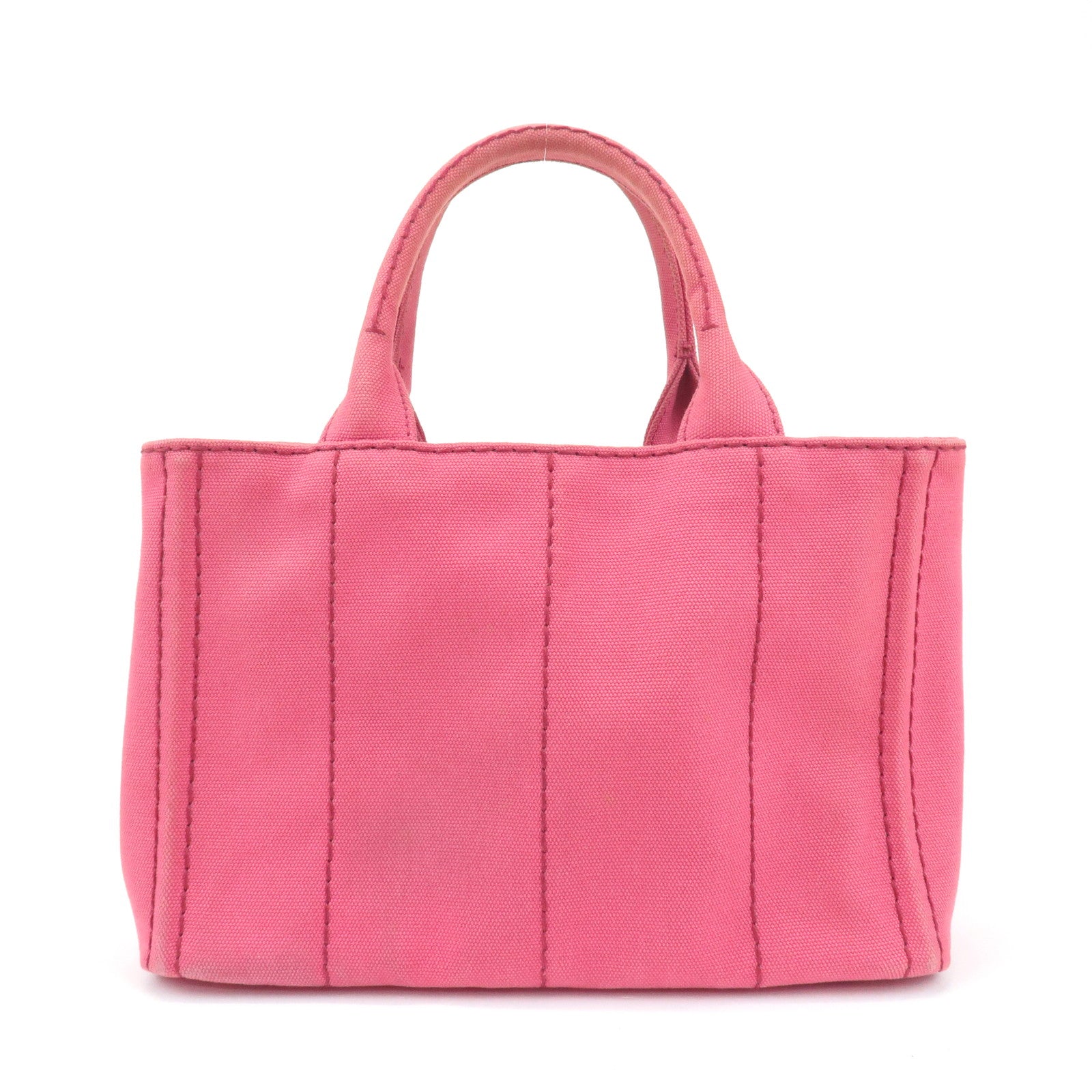 PRADA Canapa Mini Canvas 2Way Hand Bag Shoulder Bag Pink 1BG439 Used