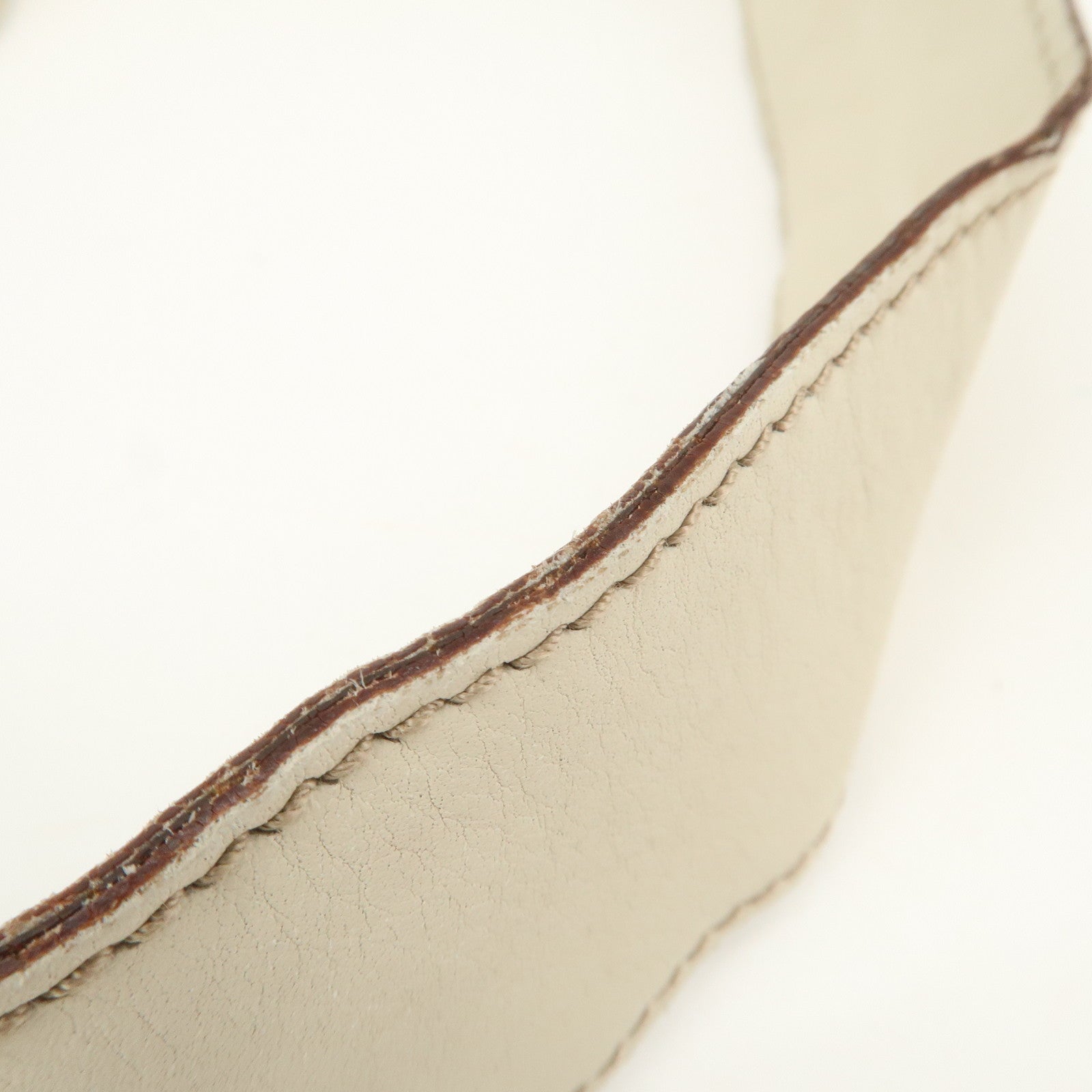 GUCCI Horsebit Leather Shoulder Bag Hand Bag Ivory 145826