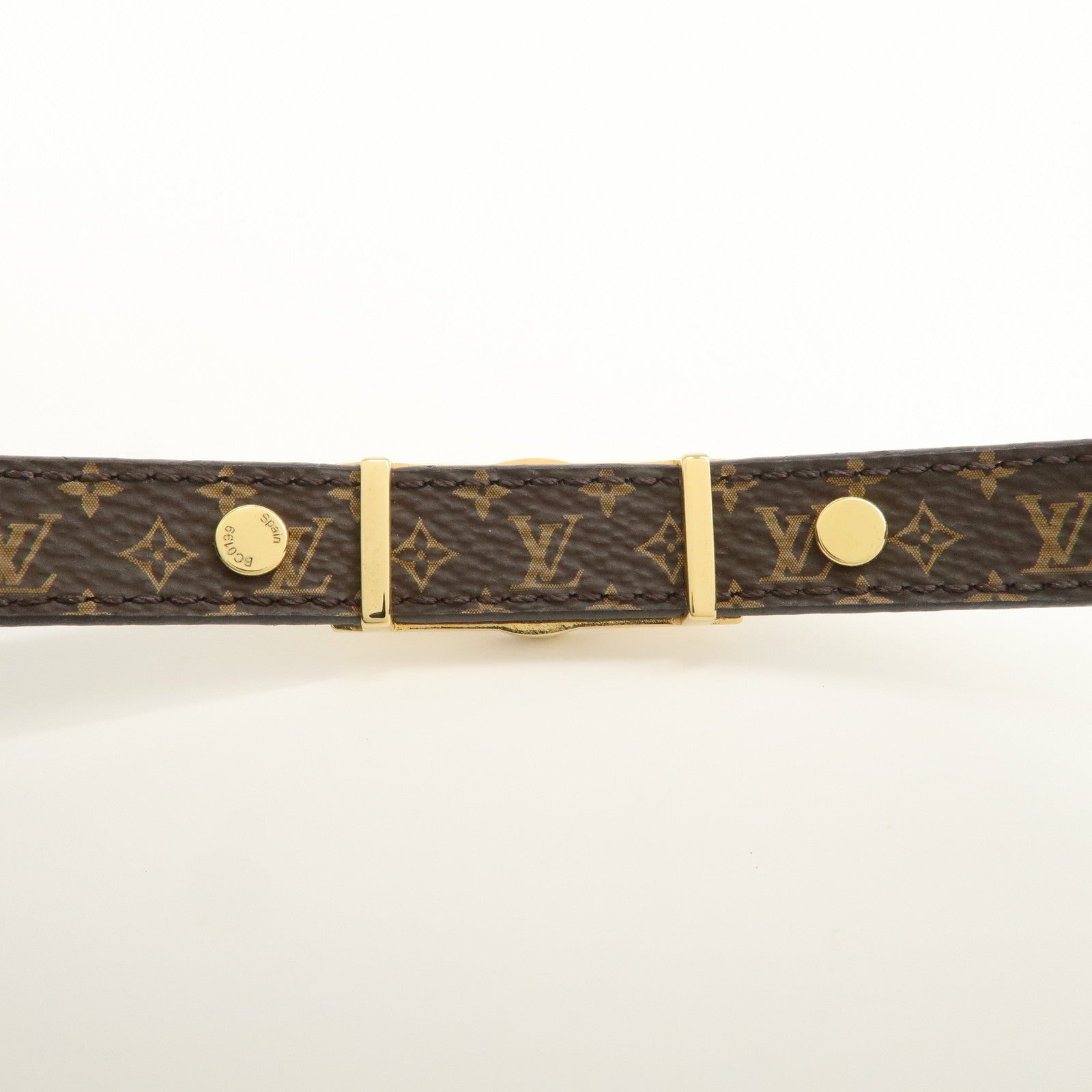 Louis Vuitton Monogram LV Bracelet Metal Canvas Bracelet M6559