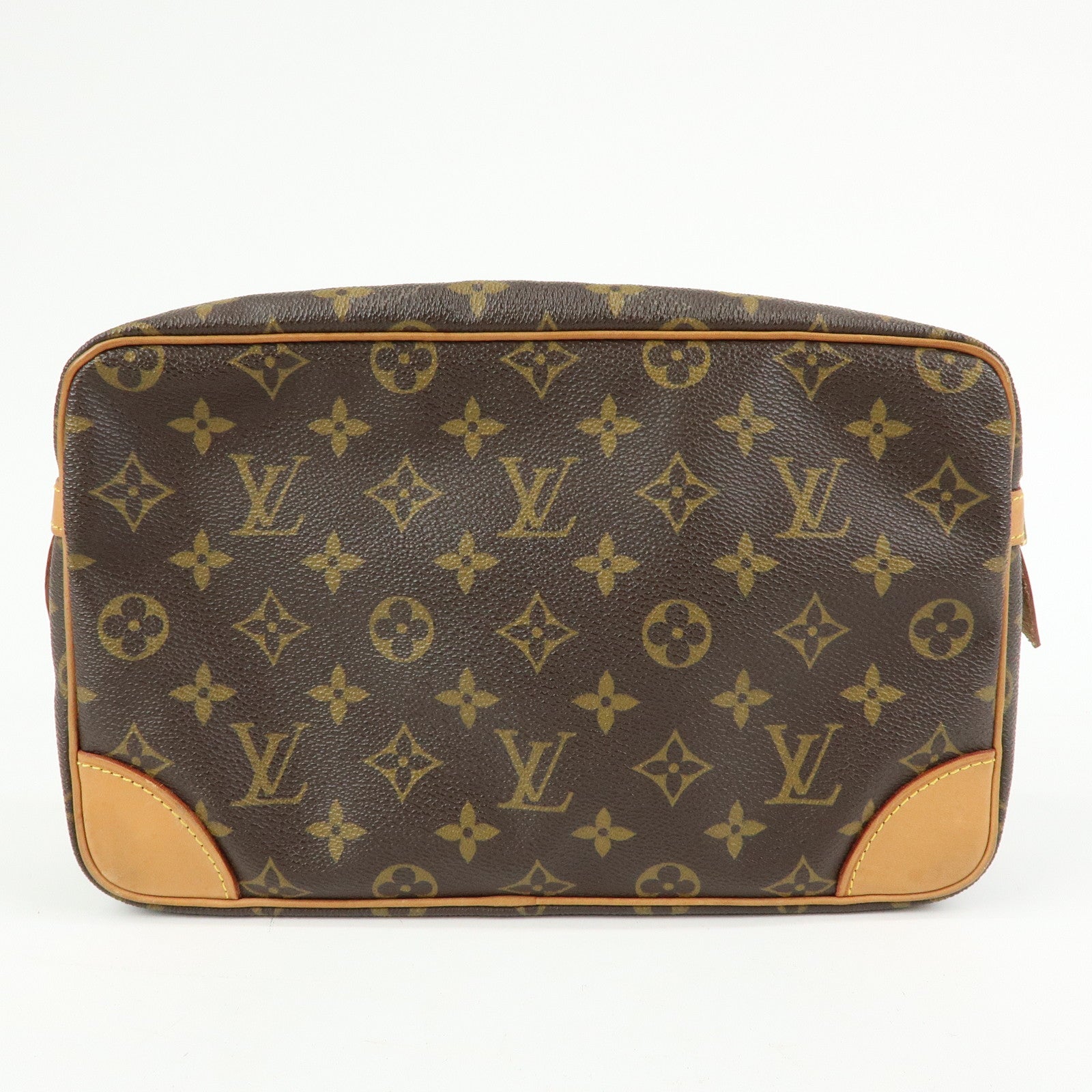 Louis Vuitton Monogram Compiegne 28 Pouch Clutch Bag Brown M51845