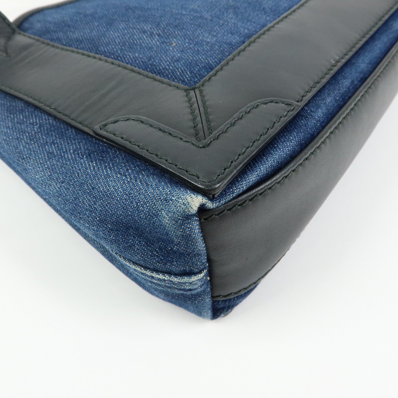 BALENCIAGA Baby Cabas Denim 2Way Bag Hand Shoulder Bag Blue Black