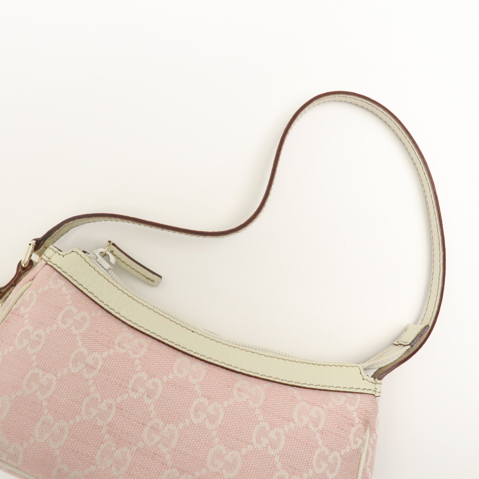 GUCCI GG Monogram Canvas Leather Hand Bag Pouch Shoulder Bag 154432