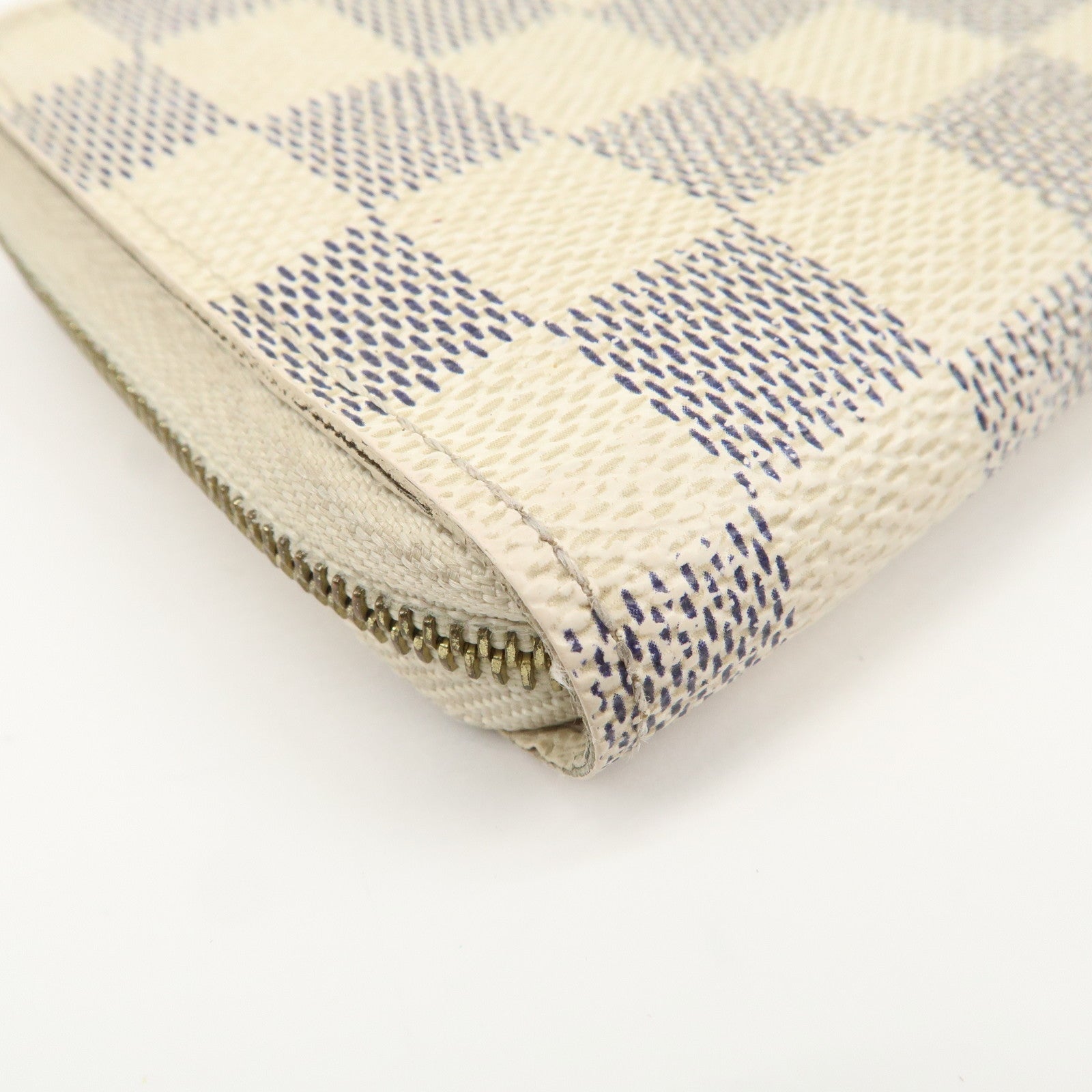 Louis Vuitton Damier Azur Zippy Coin Purse Coin Case Ivory N63069