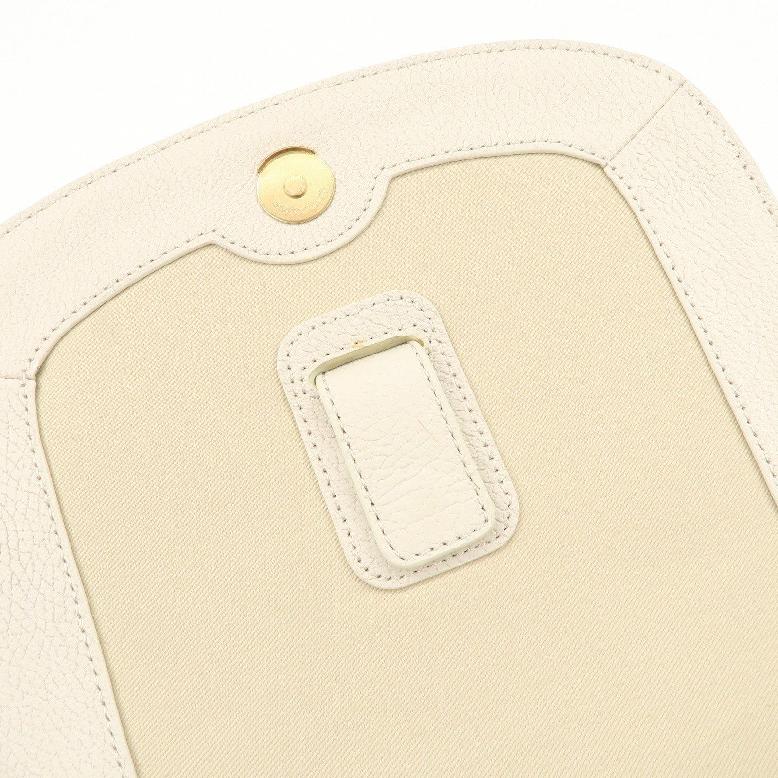 Chole See by Chloé Hana Leather Shoulder Bag Ivory Gold