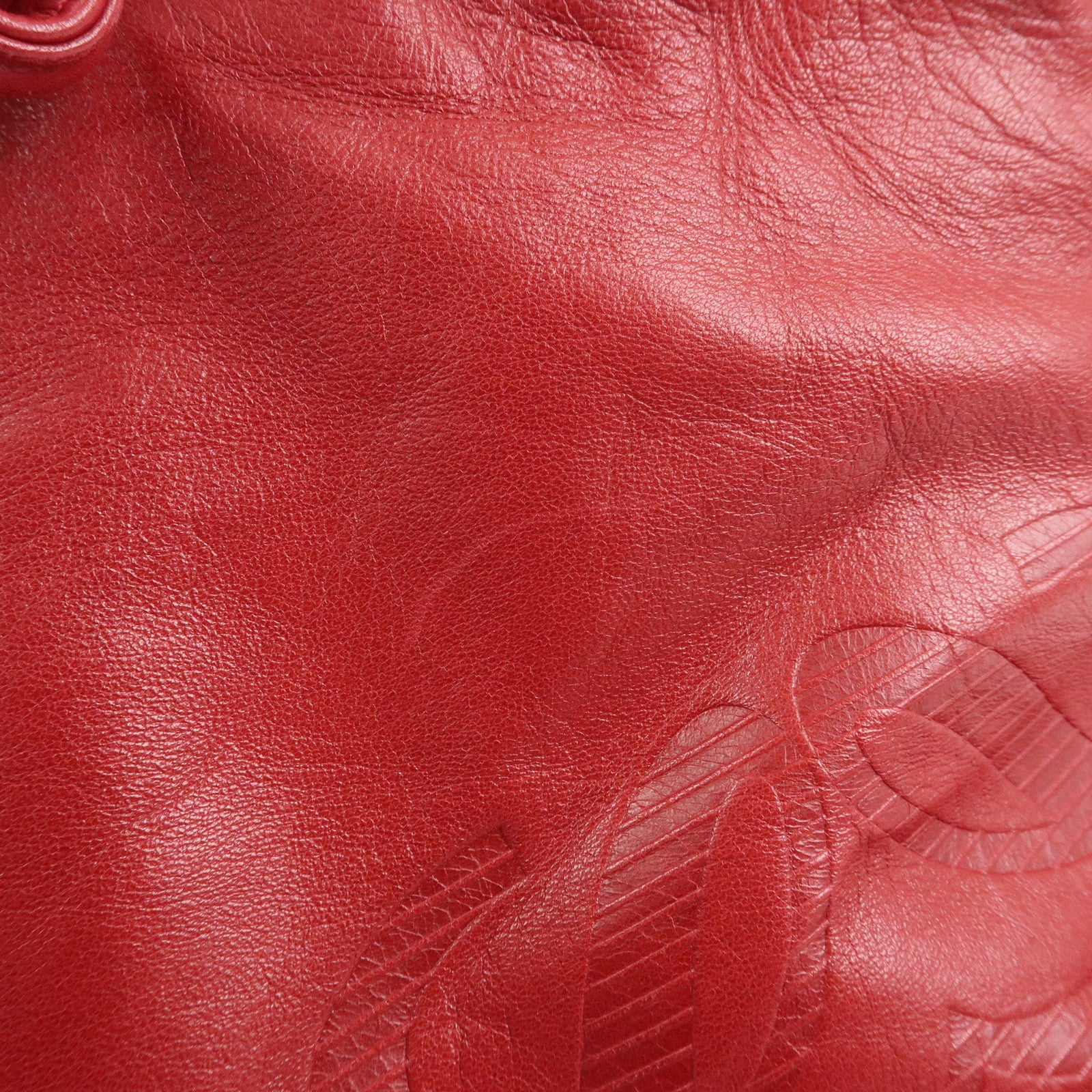 LOEWE Anagram Nappa Leather Shoulder Bag Crossbody Bag Red
