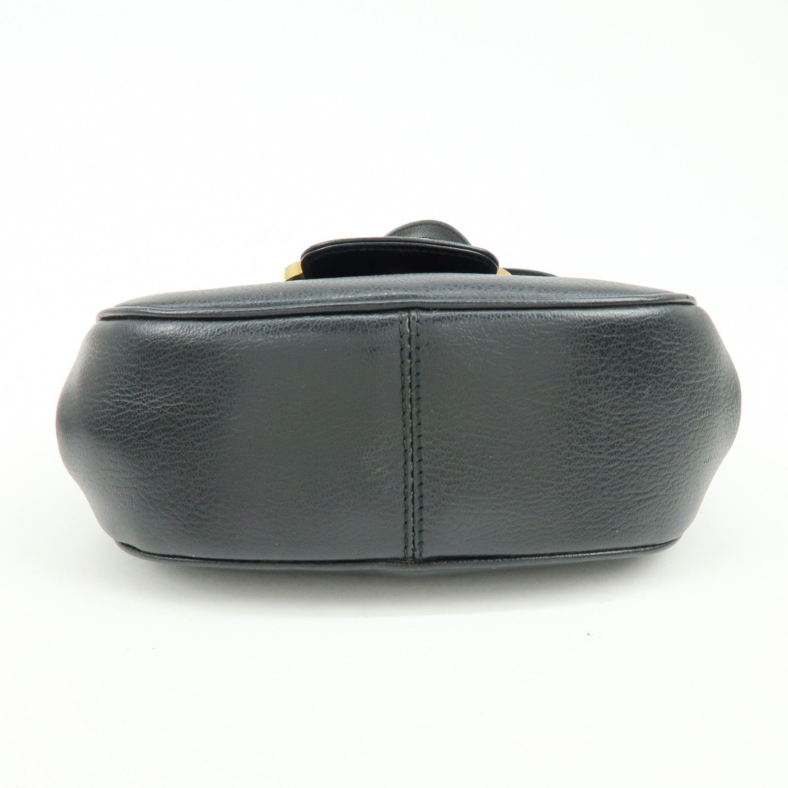 Ferragamo Gancini Leather Shoulder Bag Crossbody Bag Black