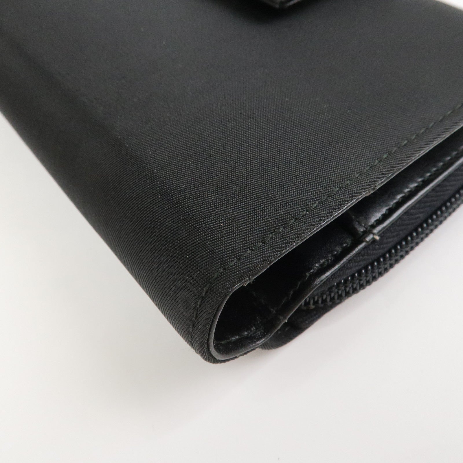 PRADA Triangle Logo Nylon Leather Planner Cover Agenda Cover Black