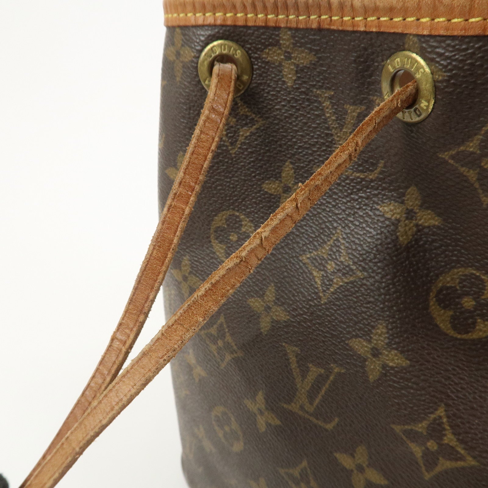 Louis Vuitton Monogram Petit Noe Shoulder Bag Brown M42226