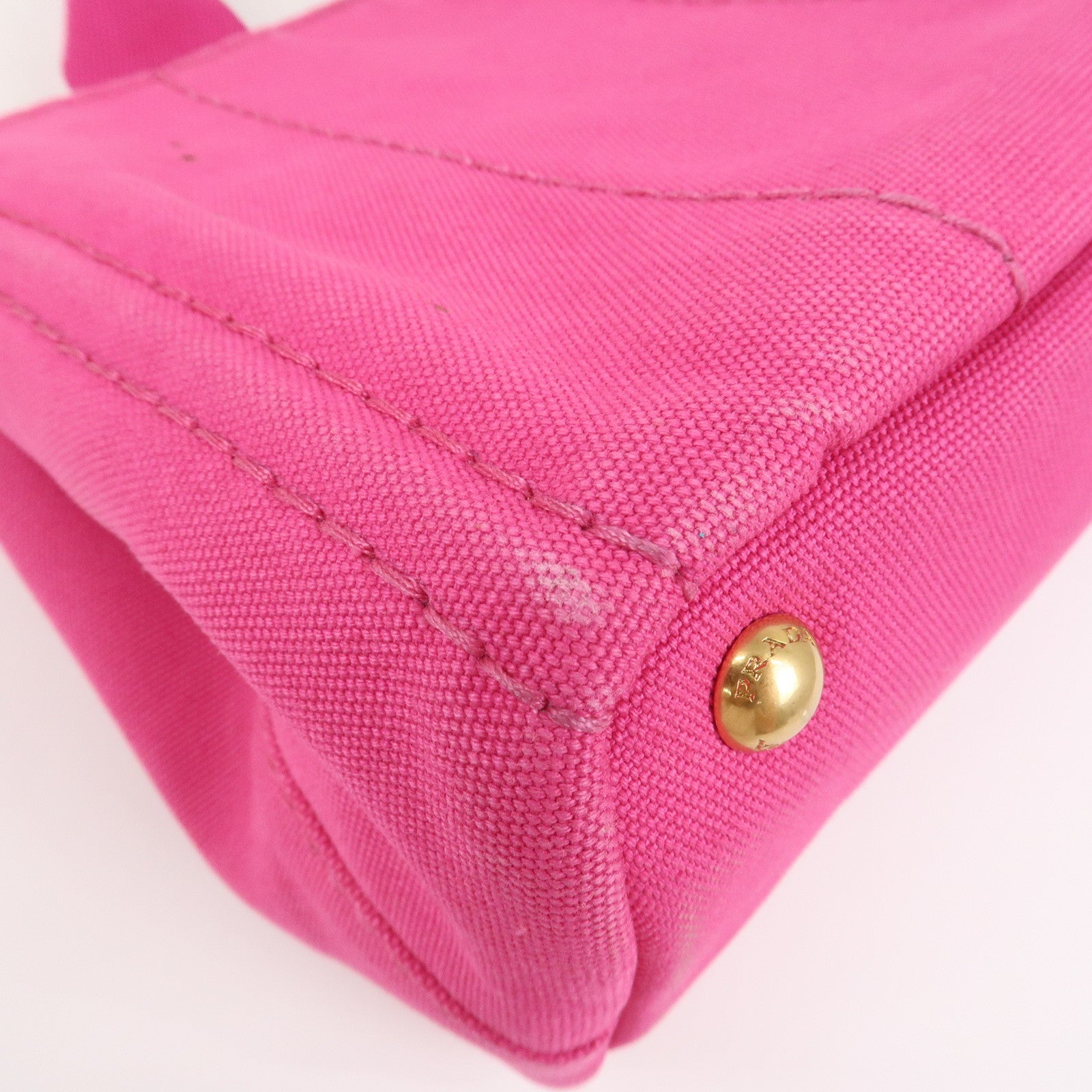 PRADA Canvas Canapa Mini 2Way Bag Hand Shoulder Bag Pink B2439G