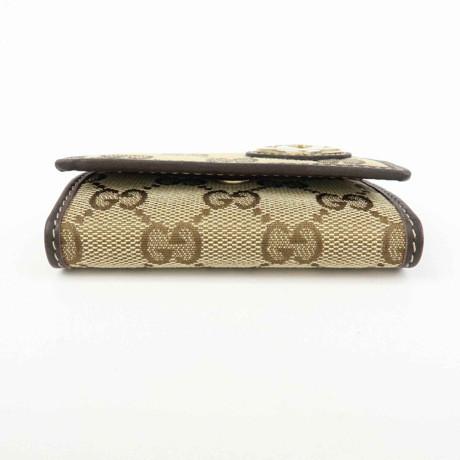 GUCCI Interlocking G Lovery Heart GG Canvas 6 Ring Key Case 257217
