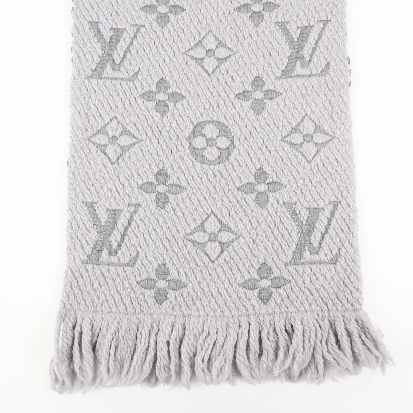 Louis Vuitton Monogram Escharp Logomania Scarf Gris Perle M74742