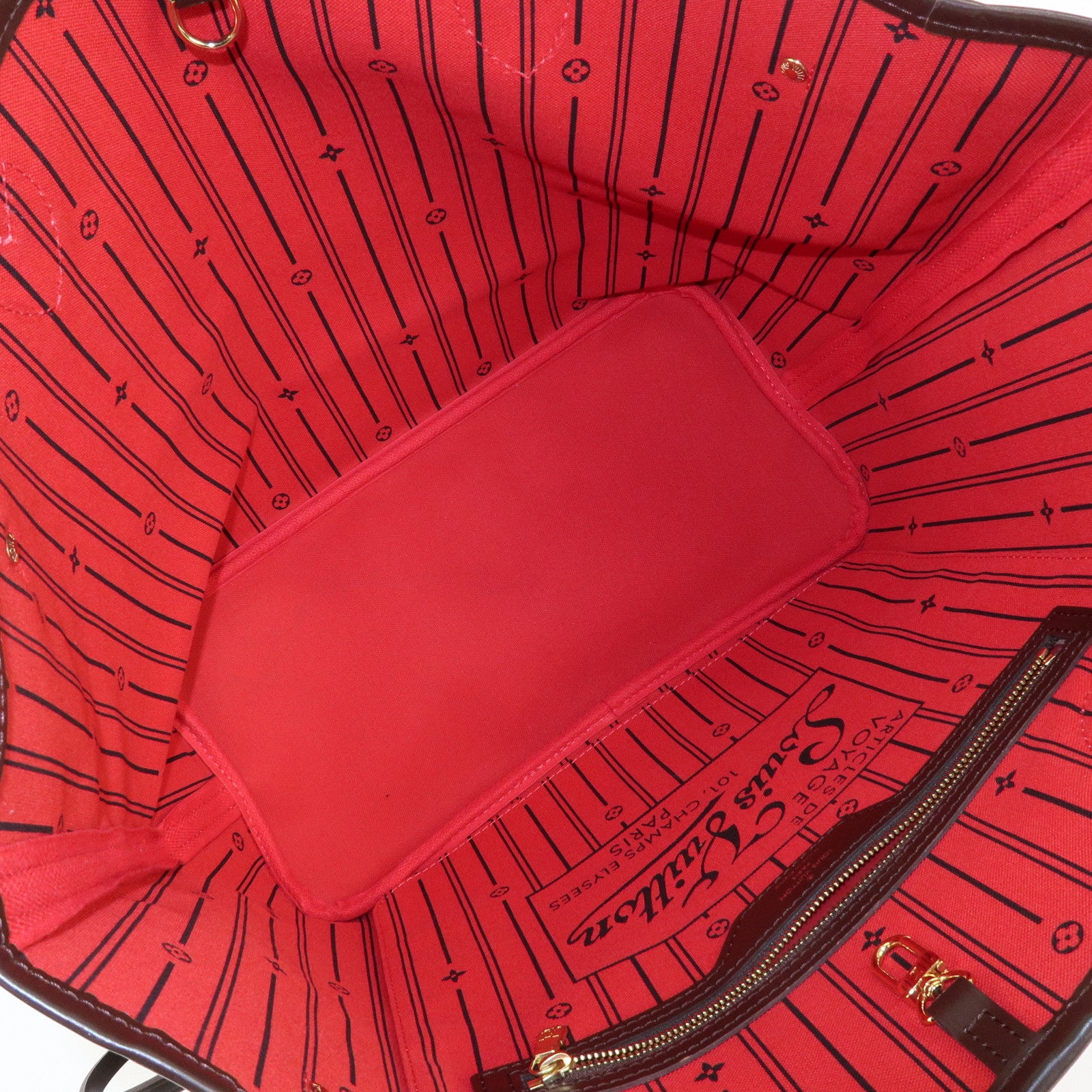 Louis Vuitton Damier Ebene Neverfull MM Tote Bag N51105 Used