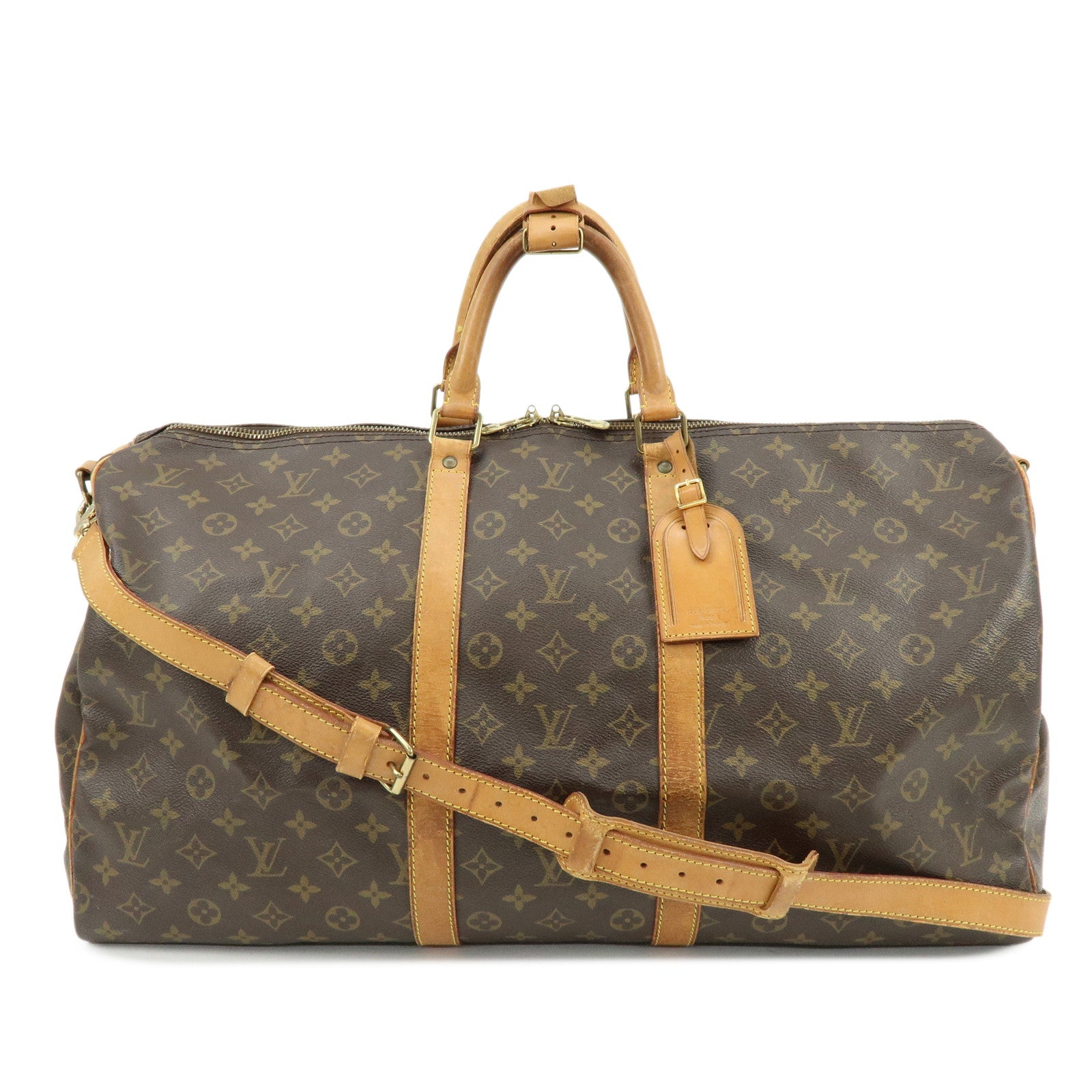 Louis Vuitton Monogram Keep All Bandouliere 55 Boston Bag M41414