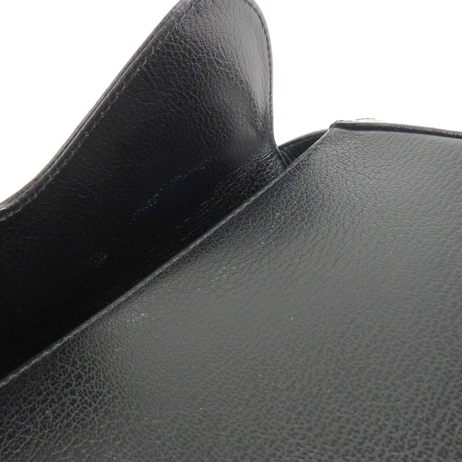 Ferragamo Ganchini Leather Shoulder Bag Hand Bag Black Used